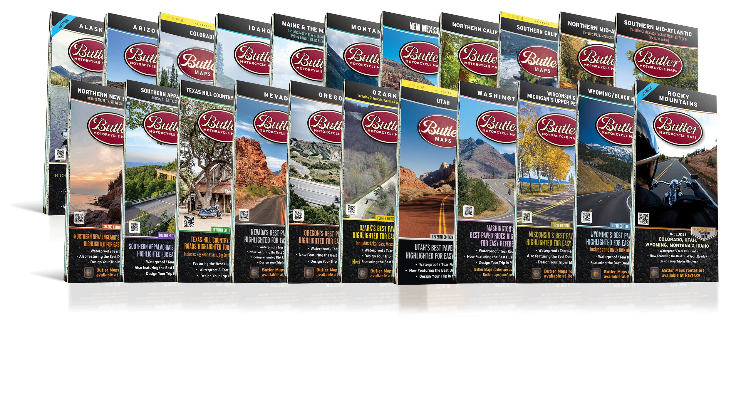 Butler Maps Best Paved Roads G1 Series Master Collection