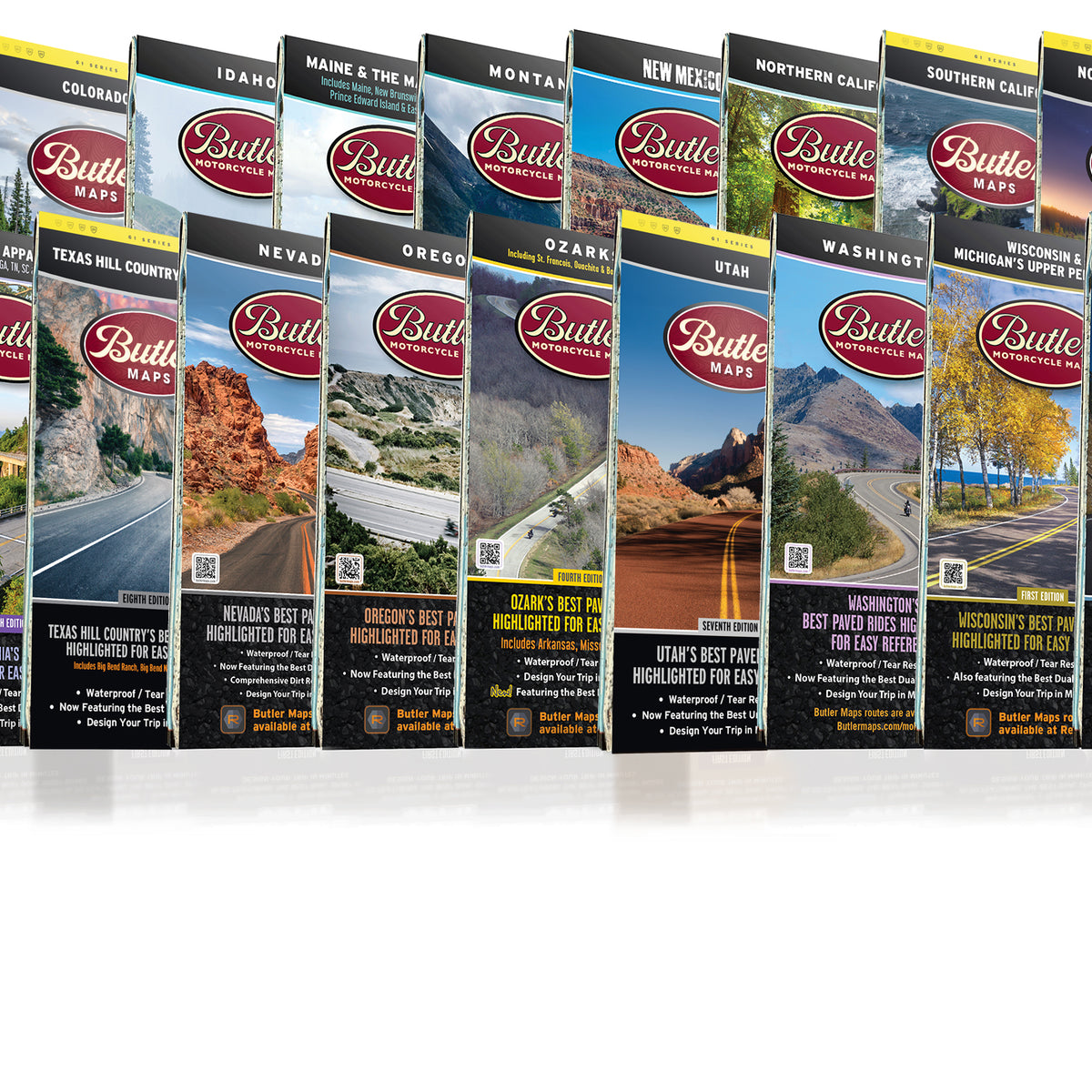 Butler Maps Best Paved Roads G1 Series Master Collection