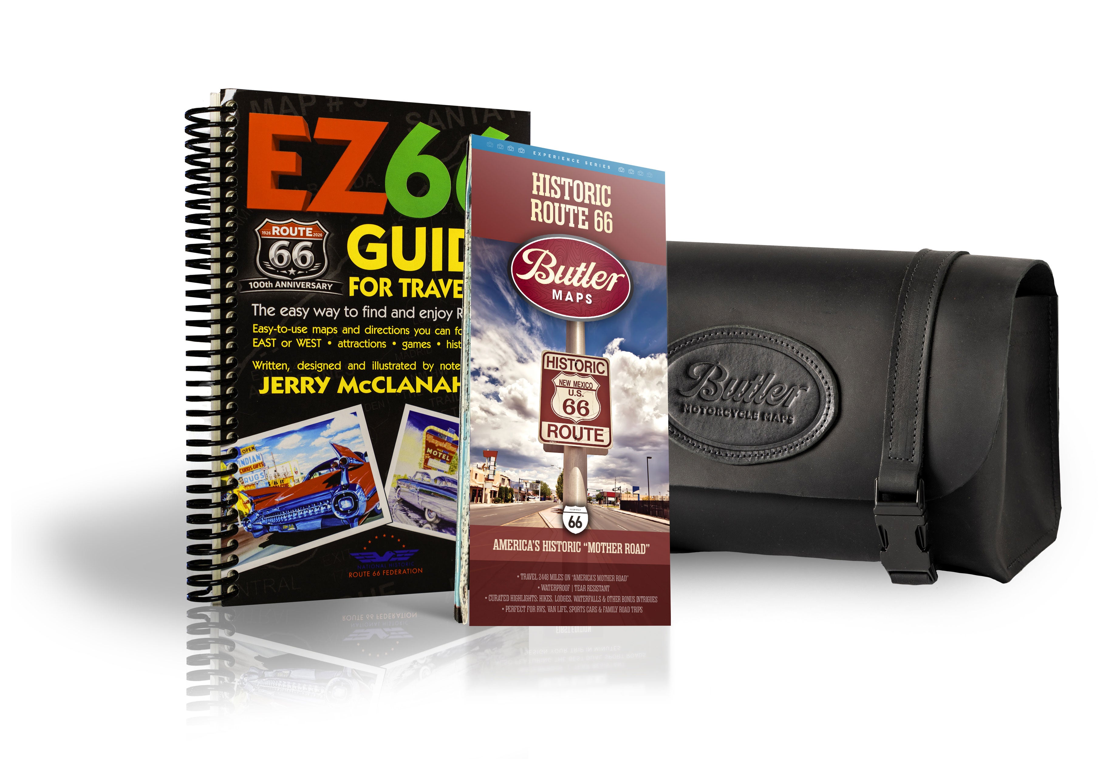 Route 66 Bundle: Route 66 Map and EZ66 Guide Book – Butler Maps