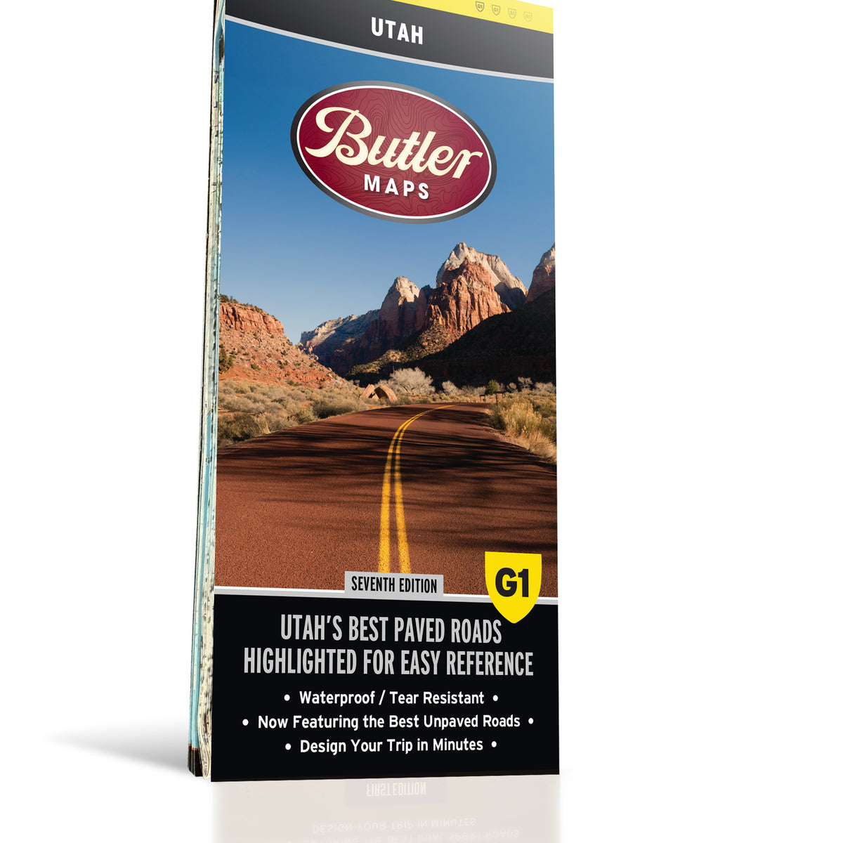 Best Paved Roads in Utah - Utah G1 Series Map – Butler Maps