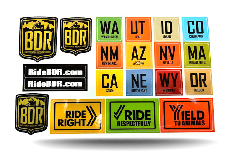 Backcountry Discovery Routes (BDR) Sticker Sheet – Butler Maps